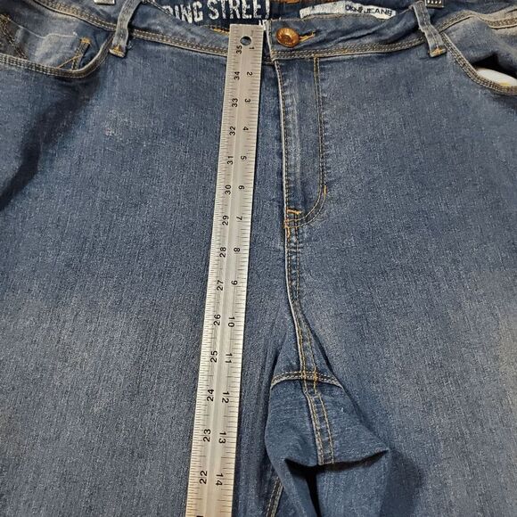 DKNY Jeans Womens 24 Blue Denim Spring Street Wide Leg Flat Front Regular Fit - Picture 5 of 11